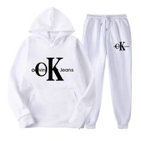 2025 Prix de Gros Tendance Lettres Imprimées Ensemble Homme Hoodie et Survêtement 2 Pièces Coupe-Vent pour Hiver