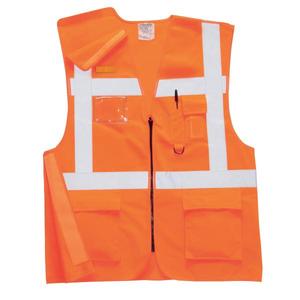 PORTWEST - RT26ORRXXL Executive RIS Chaleco de riel naranja-EAN 5036108169023 ROPA DE TRABAJO DE 2017 - Product Image 1