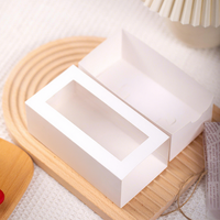 Boîte à gâteaux vide en carton avec tiroir, personnalisable avec logo, pour pâtisseries, biscuits, donuts, macarons, pains, douceurs de boulangerie, gâteaux en coupelles et bonbons