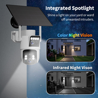 Caméra réseau sans fil WA 2MP+2MP 2K avec détection de mouvement, vision nocturne couleur, 4G CCTV HD, étanche, caméra intelligente pour la maison