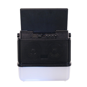Radio portable AM/FM à énergie solaire avec deux panneaux solaires, haut-parleur Bluetooth, lanterne LED et liaison sans fil TWS pour l'extérieur - Product Image 3
