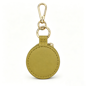 Hotsale Eco-friendly <b>Mini</b> Portable Zipper Keychain Round PU Rangement Bijoux Jewelry <b>Box</b> Velvet Lining Jewelry Packaging - Product Image 2