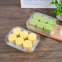 Boîte à gâteau à salade en plastique jetable PET transparente de qualité alimentaire pour emballage blister à clapet avec gaufrage
