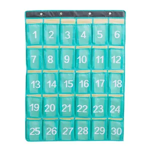 18 24 30 grilles de rangement pour la maison, sac suspendu pour téléphone portable, tableau de poche de classe numéroté, organisateur suspendu pour porte