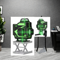 Niveau laser vert 3D haute qualité 12 lignes, outil de mesure DIY avec batterie au lithium, nivellement haute précision