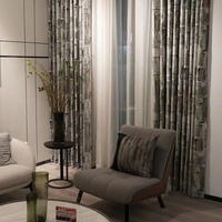 Rideau Électrique Moderne Unique de Luxe en Jacquard Occultant avec Rail Tuya Wifi Rose Bleu pour Salon et Maison