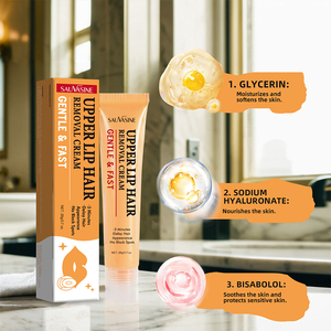 Crème dépilatoire pour le visage et les sourcils SAUVASINE, douce et non irritante, crème dépilatoire rafraîchissante pour les lèvres, 20g - Product Image 3