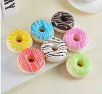 Mini Donuts Artificiels Réalistes en PU Souple – Décoration, Jouet Squishy Nouveauté, Modèle de Simulation Alimentaire pour Photographie de Mariage