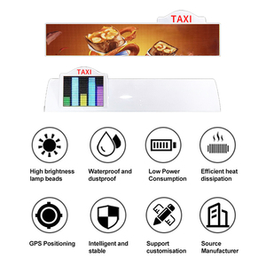 Pantalla LED Doble Cara para Automóvil, Pantalla a Color para Publicidad Digital, Luz LED Superior para Taxi, Caja de Luz Publicitaria - Product Image 5