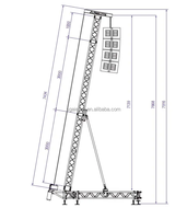 Support de scène modulaire carré en alliage d'aluminium robuste pour enceintes Line Array, tour de levage portable pour affichage scénique
