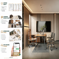 Panneau mural résistant aux chocs de densité 1,25, revêtement mural en PVC co-extrudé pour la décoration des halls d'hôtels 5 étoiles, des couloirs et des salons