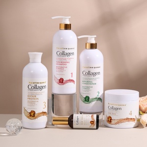 Accessoires de soins capillaires en gros : Après-shampoing réparateur à la kératine bio et au collagène pour cheveux abîmés, lissant et hydratant - Product Image 3