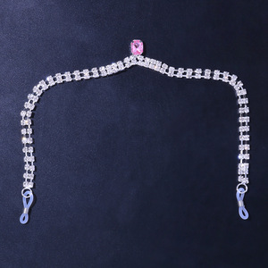 Moda Sexy cuadrado cristal no <span class=keywords><strong>Piercing</strong></span> joyería Lencería Festival Rhinestone pezón sujetador cuerpo <span class=keywords><strong>cadena</strong></span> para fiesta Rave mujeres - Product Image 4