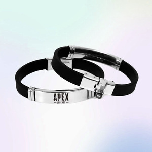 Cadeau promotionnel à impression personnalisée Bracelet religieux en silicone Bracelets en caoutchouc Bracelet en silicone <span class=keywords><strong>APEX</strong></span> <span class=keywords><strong>LEGEND</strong></span> en acier inoxydable pour hommes - Product Image 1