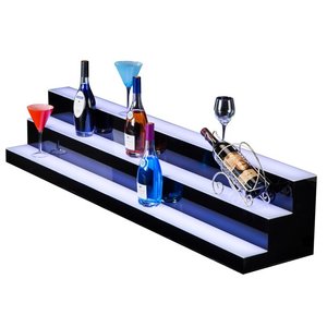 Exhibición de botellas LED recargable OEM, estantes de licor iluminados con LED y pantallas de Bar iluminadas para el hogar, 2 niveles para whisky - Product Image 4