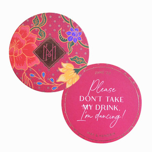 Custom Logo Cardboard Absorbent Coaster Paperboard Material Printed Paper for Business Promotion