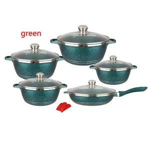 Kitchen Stainless Steel <strong>Cooking</strong> <strong>Pot</strong> &amp; Pan Sets 12pcs/set Induction Safe Saucepan Casserole Pan with Glass Lid Aluminum <strong>Pot</strong> Cook - Product Image 3
