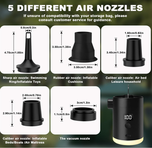 Mini pompe à air électrique rechargeable USB LCD pour le camping en plein air, gonfleur de lit, matelas, sans plastique, personnalisation du logo pour les <span class=keywords><strong>petites</strong></span> quantités - Product Image 6