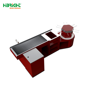Highbright Modern Cashier <b>Counter</b> without Conveyor Belt for Supermarket & Retail Stores - Product Image 4