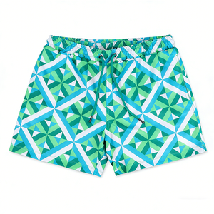 Short de bain et de surf en tissu extensible 4 directions en polyester recyclé et élasthanne, avec cordon de serrage à la taille et embouts métalliques, et doublure en maille. - Product Image 3