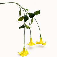 Fleurs artificielles suspendues en forme de trompette, arrangement floral à 3 têtes pour la décoration de mariage, Noël, la Saint-Valentin, Thanksgiving et Pâques