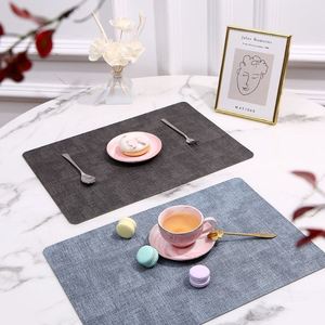 Stylish Nordic PU <b>Leather</b> <b>Placemats</b> - Waterproof Heat-Resistant Table Mats for Dining - Product Image 2