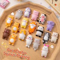 Mainan Mochi Squishy Lucu Bentuk Hewan TPR Lembut Pereda Stres Fidget Kawaii Panda Kucing Rubah Warna-warni Mini 20g untuk Anak Perempuan