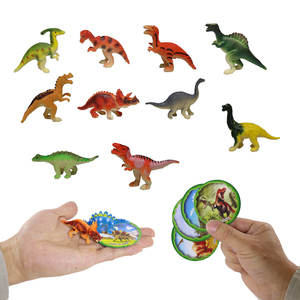 Mini modelo de pvc con tarjeta de nombre para niños, juguete educativo de aprendizaje de dinosaurio a juego - Product Image 1