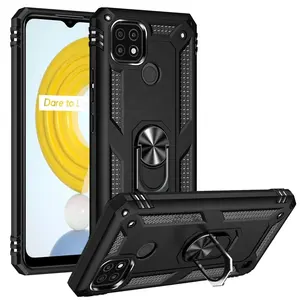 Fabriek Prijs Pantserhouder Metalen Ring Kickstand Realme C21 Tpu Pc Para Coque Mobiele Telefoon Case Voor Oppo Realme C21 Backcover