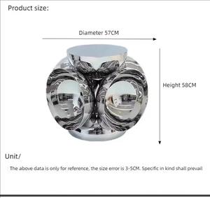 Italiano Luz Luxo Simples Pequeno Lado Vários Vestuário Display Props Round <span class=keywords><strong>Corner</strong></span> Designer Café Aço Inoxidável Escultura - Product Image 6