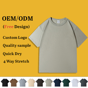 Fabricant de gros Personnalisé Touchhealthy 300 GSM 100% Coton T-shirt surdimensionné à manches courtes respirant doux Épaule tombante - Product Image 2