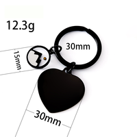 Porte-clés Ywyougang en forme de cœur de grain de moutarde, 4 couleurs, en acier inoxydable, gravable, style vintage, dessin animé 3D, double face, Croyance Espoir, cadeau
