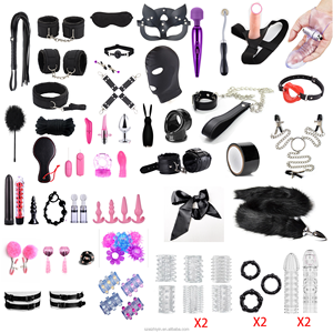 Nuevo producto 72 piezas adultos Bondage juguetes sexuales para mujeres cuero restricción conjunto Collar cadena boca mordaza pezón abrazaderas para <span class=keywords><strong>juegos</strong></span> sexuales - Product Image 3