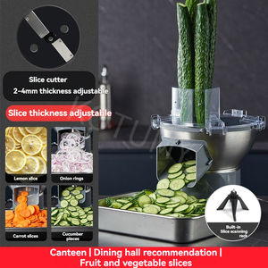 商業用電気多機能ニンジン＆ポテトフルーツスライサー 小さい角切り、スライス、細切り 220/110V 200W - Product Image 1