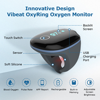 Wellue O2ring Bluetooth Portable Oximetro Anneau de santé numérique Moniteur d'oxygène sanguin Rappel de vibration Oxymètres de pouls au doigt