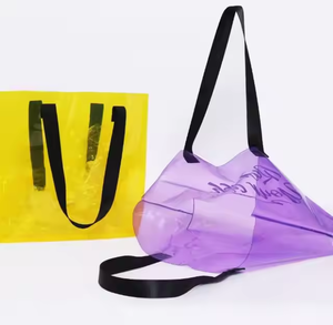 Logotipo de impresión láser transparente holográfico PVC regalo bolsa de compras para Toalla de playa de verano - Product Image 4