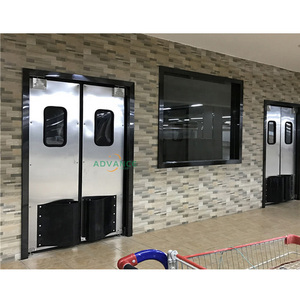 Cucina commerciale antifurto <span class=keywords><strong>a</strong></span> doppio effetto <span class=keywords><strong>porta</strong></span> <span class=keywords><strong>a</strong></span> battente bidirezionale in acciaio libero composito di legno per officine di ristoranti - Product Image 6