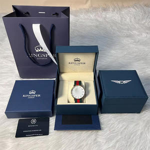 Custom Square Protective Velvet Lined PU Leather Watch <b>Storage</b> <b>Box</b> with Logo - Product Image 5