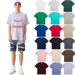 T-shirts décontractés pour hommes en coton 100% imprimés à l'écran avec un motif <span class=keywords><strong>animal</strong></span>, poids lourd (220g), respirant, anti-froissement - Product Image 1