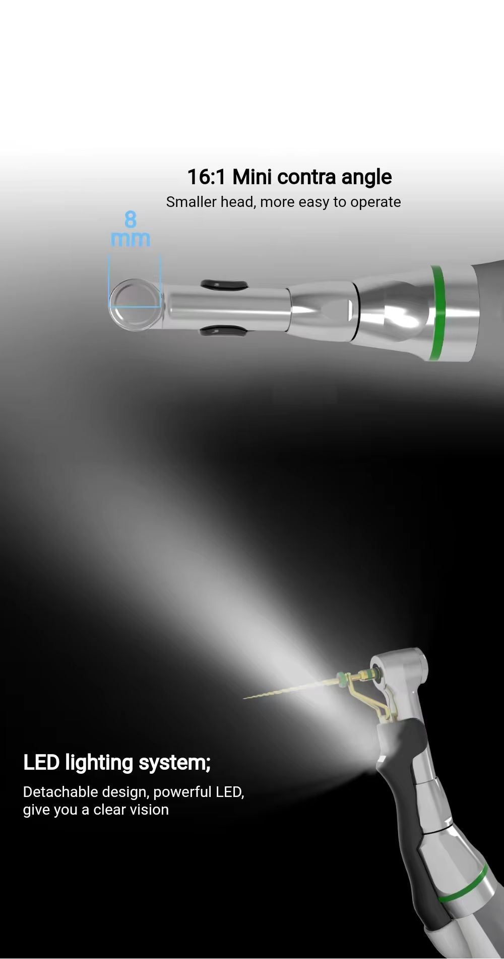 Dental Endo Apex Locator + LED Endo Motor Mit 16:1 Contra Winkel – Wurzelbehandlung Leicht Gemacht