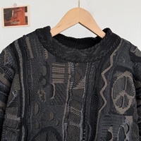 Pull en coton tricoté d'hiver Kapital Vintage Kazuhiro Hirata, col rond, style japonais, jacquard à motif courge amère