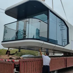 Preiswerter fertighaus china mobiles 2-schlafzimmer-modulhaus luxuriöses vorgefertigtes kapselhaus