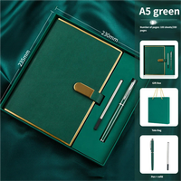 Carnet de notes en cuir PU A5 avec logo personnalisé pour les réunions d'étude, les affaires, ensemble cadeau personnalisé, ensemble de papeterie, ensemble de carnets
