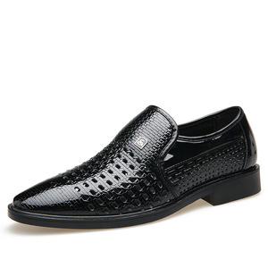 Chaussures en cuir PU pour hommes, respirantes en maille, <span class=keywords><strong>mocassins</strong></span> plats modernes, chaussures habillées formelles pour homme, <span class=keywords><strong>mocassins</strong></span> décontractés quotidiens - Product Image 1