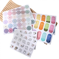 Autocollants adhésifs pour sceller les boîtes cadeaux, imprimés en couleur, style ligne, motif chiot, inspirés de la dopamine, pour le visage, étiquettes de bénédiction