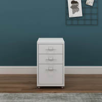 Meuble de rangement moderne en acier à 3 tiroirs pour chambre à coucher, idéal pour vêtements et accessoires