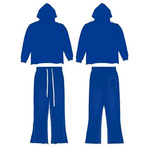 ชุดวอร์มกางเกงวอร์มสองชิ้นสำหรับผู้ชายชุดวอร์มกางเกงวอร์มสีพื้นสำหรับวิ่ง - Product Image 3