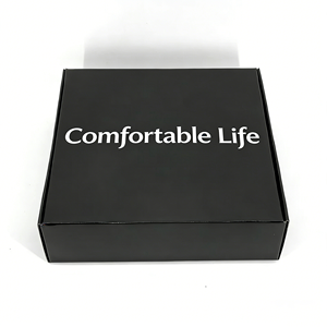 Cajas de Regalo Plegables de Cartón Corrugado Reciclable con Logotipo Personalizado, Aptas para Grabado, Embalaje de Envío de Fábrica <span class=keywords><strong>OEM</strong></span>, Cajas de Correo Negras - Product Image 2