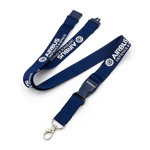 Hoge Kwaliteit Redelijke Prijs Vliegtuig Neck Strap Unieke Custom Logo Gedrukt Polyester Luchtvaartmaatschappij Air Volaris Airbus Lanyard