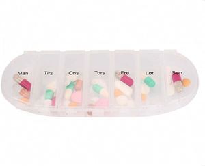 New Product Weekly Pill Organizer 7 Compartments Plastic Pill Box With <b>Glasses</b> <b>Case</b> - Product Image 2